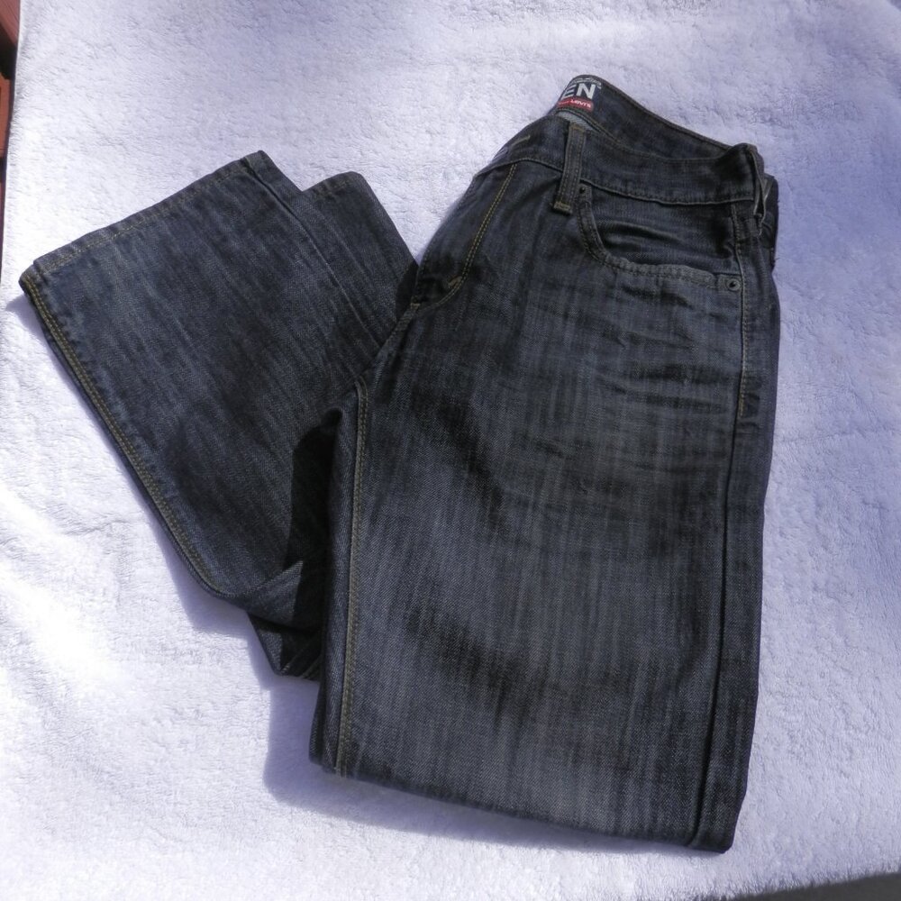 MENS LEVI SLIM STRAIGHT DENIM JEANS - Picture 3 of 4